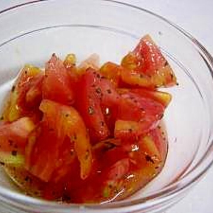 トマトのバジルマリネ